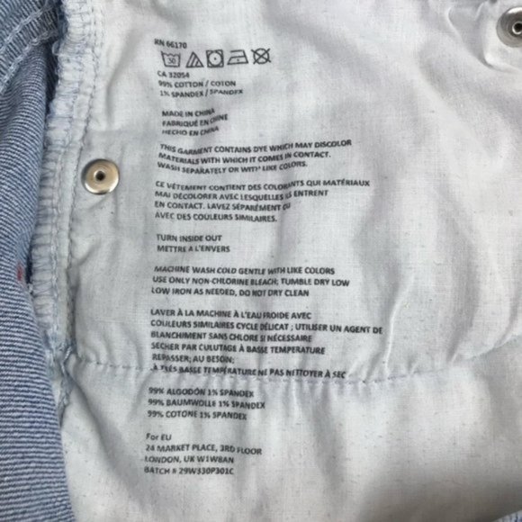 BDG Erin Hi Rise Shortie Jean Shorts 29 Lace Trim - Picture 7 of 8